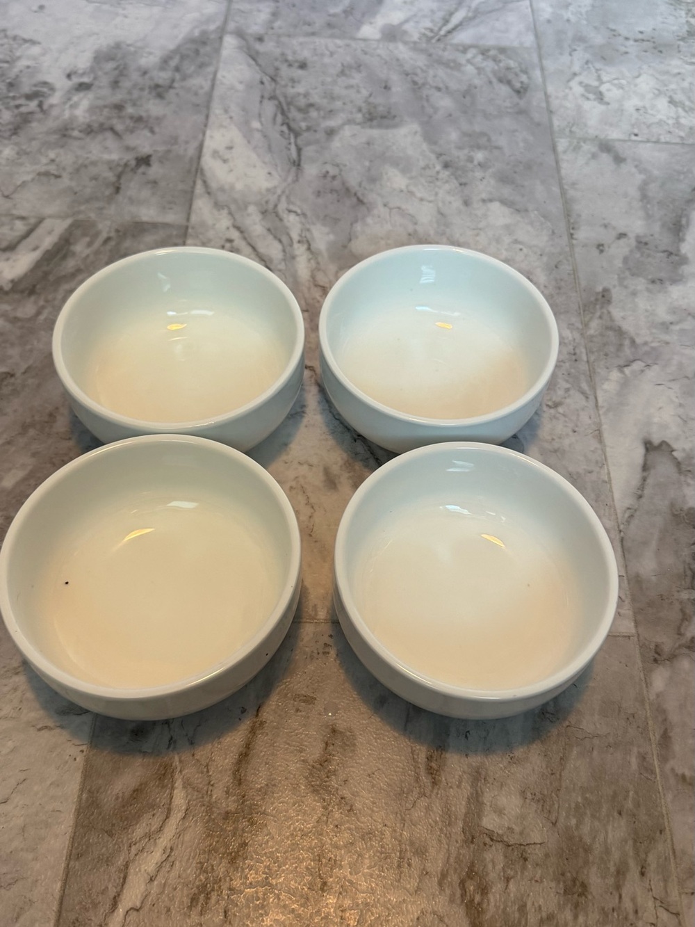 White Ceramic Serving Bowls - Set of 4